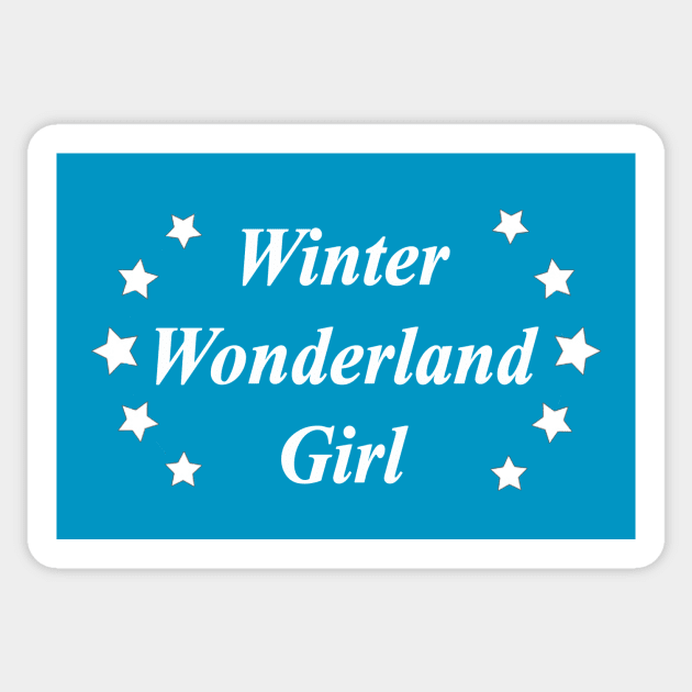 winter wonderland girl Sticker by NotComplainingJustAsking